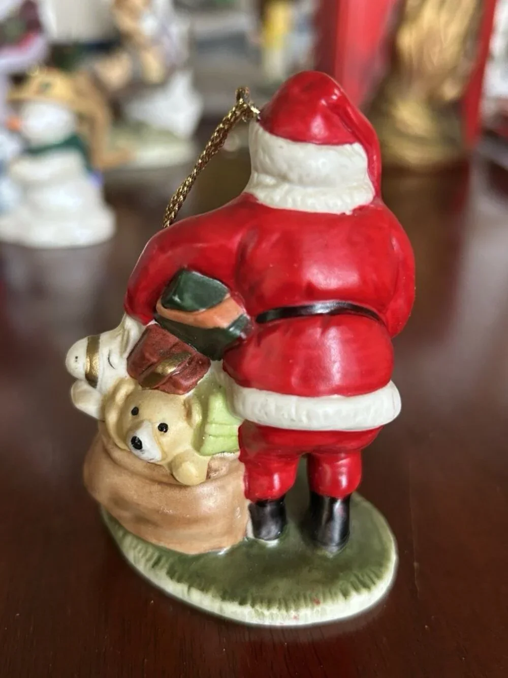 Hallmark Christmas Ornament Santa And Cute Puppy 2004